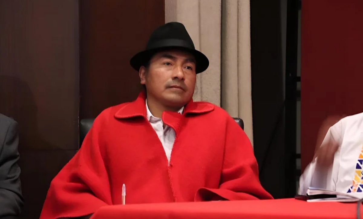 El expresidente de la Conaie, Leonidas Iza.