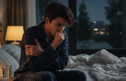 La tos suele empeorar durante las noches.