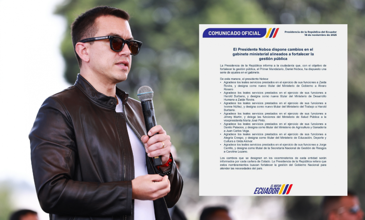 Daniel Noboa renovó su gabinete ministerial.