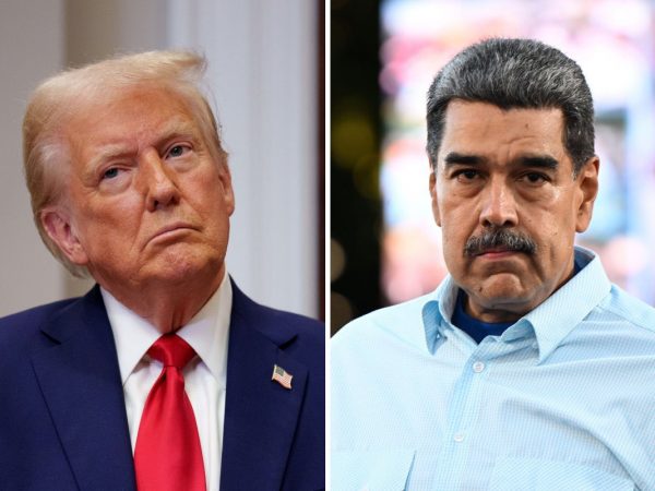 El presidente de Estados Unidos, Donald Trump con Nicolás Maduro, presidente de Venezuela.