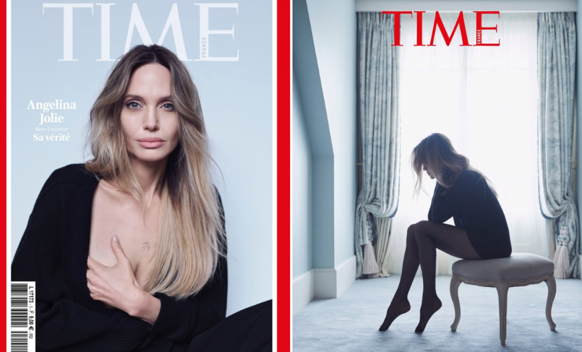 Las fotos de Angelina Jolie en la revista Time Francia.