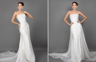 Así lució Eunice Rivadeneira en la gala preliminar de traje de noche.