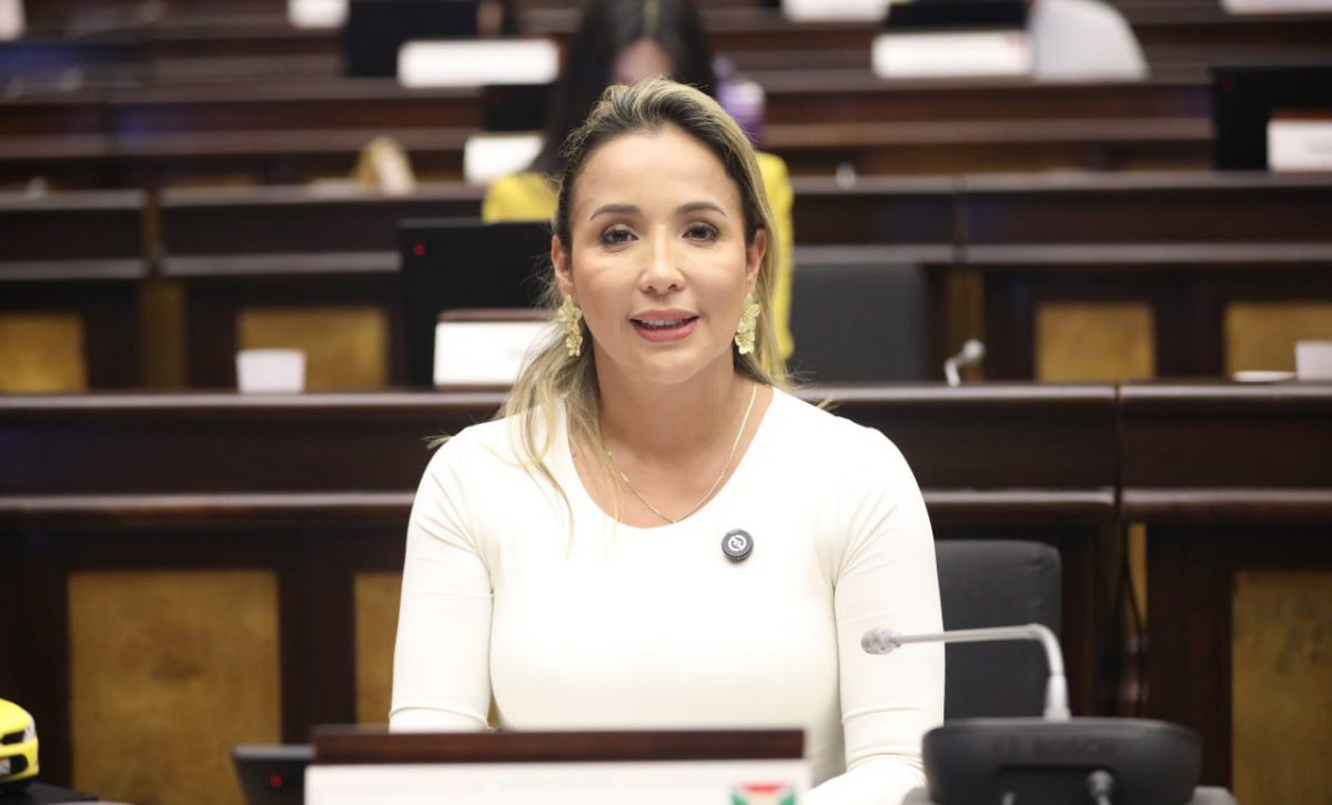 La asambleísta de ADN, Yadira Bayas. FOTO: @AsambleaEcuador.