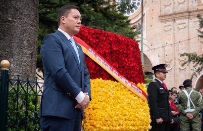El alcalde de Cuenca, Cristian Zamora durante un evento en la ciudad. FOTO: @czamoramatute.