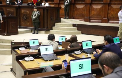 Pleno aprueba resolución para fortalecer justicia y enfrentar crimen organizado. FOTO: @AsambleaEcuador.