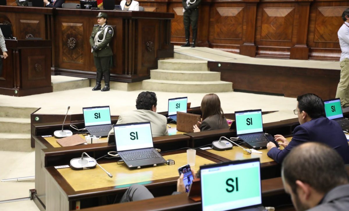 Pleno aprueba resolución para fortalecer justicia y enfrentar crimen organizado. FOTO: @AsambleaEcuador.