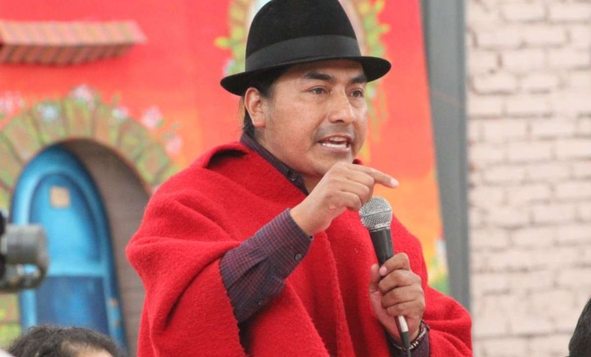Leonidas Iza, dirigente indígena y presidente de la Conaie.