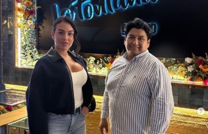 Georgina Rodríguez, reconocida modelo y pareja del futbolista Cristiano Ronaldo, visitó el restaurante La Fontana Gastro en Madrid, España.