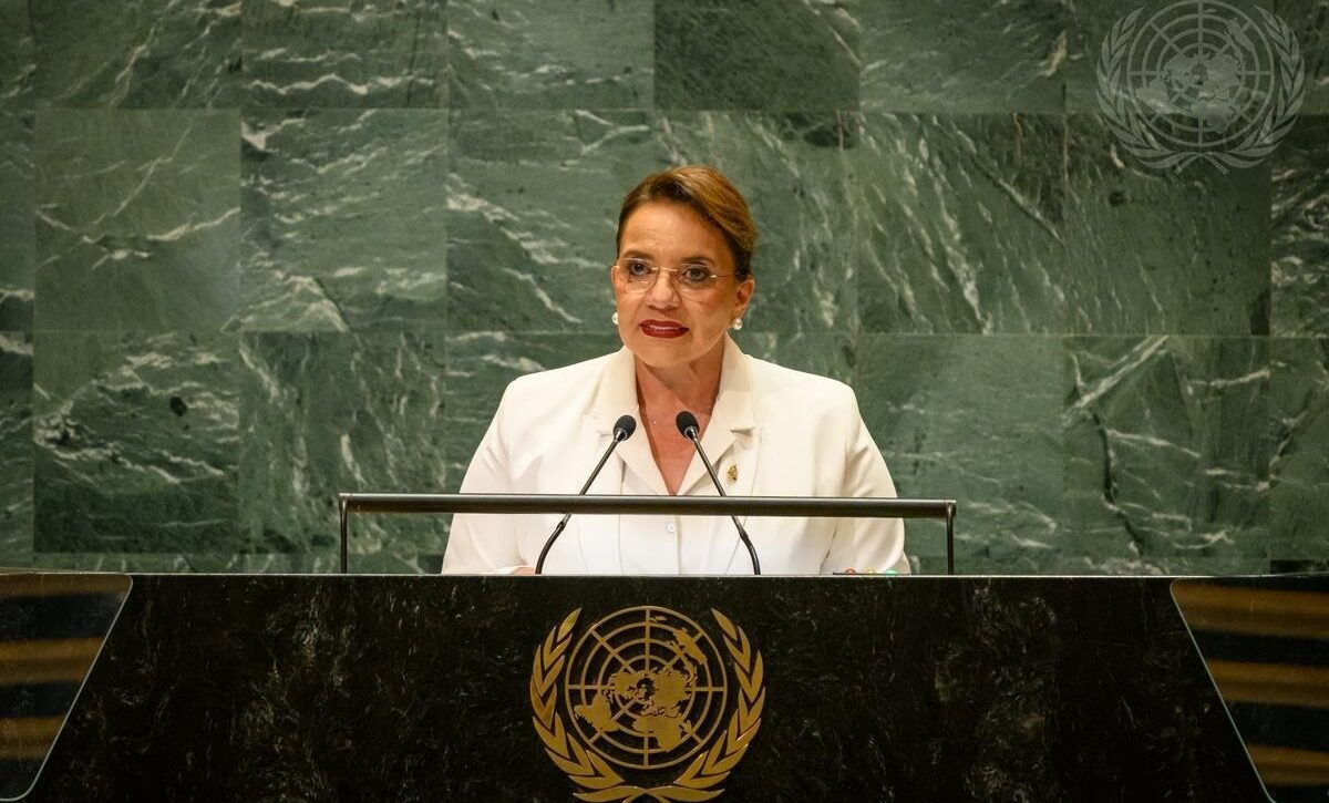 (Foto de ARCHIVO)
La presidenta de Honduras, Xiomara Castro, durante la 79ª Asamblea General de Naciones Unidas

REMITIDA / HANDOUT por NACIONES UNIDAS
Fotografía remitida a medios de comunicación exclusivamente para ilustrar la noticia a la que hace referencia la imagen, y citando la procedencia de la imagen en la firma
25/9/2024