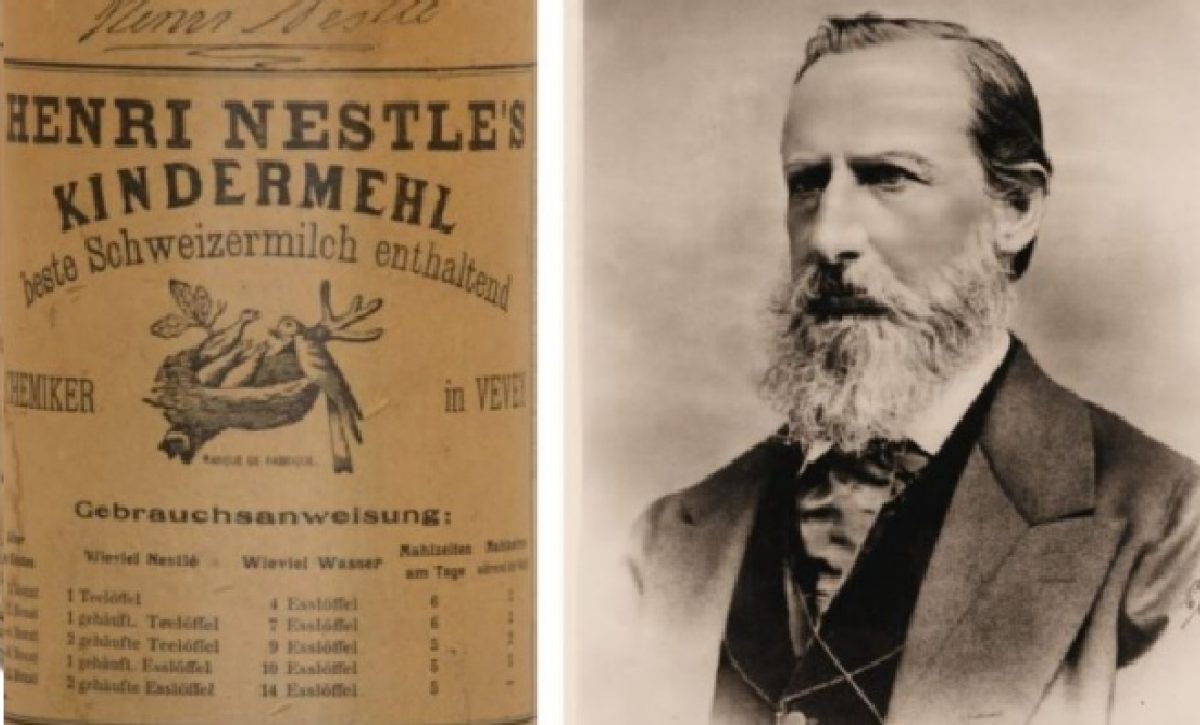 Henri Nestlé, un farmacéutico alemán radicado en Suiza, superó la pobreza para crear en 1867 la primera fórmula infantil del mundo.
