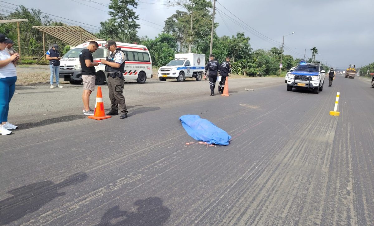 Hombre fallece atropellado en la vía Santo Domingo - Quevedo