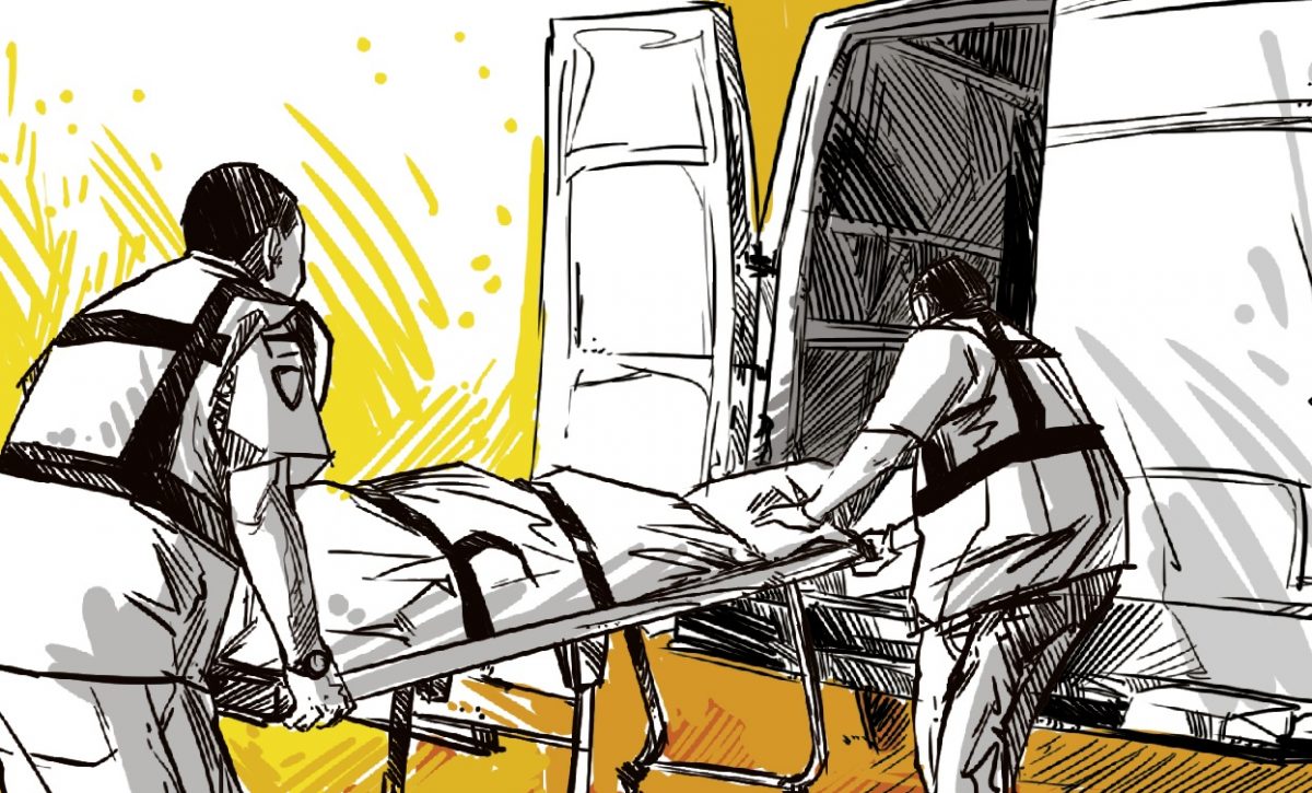 El herido fue llevado a un hospital para recibir atención médica especializada.