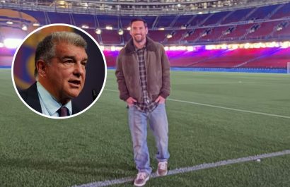 Joan Laporta propone estatua de Lionel Messi en el Spotify Camp Nou