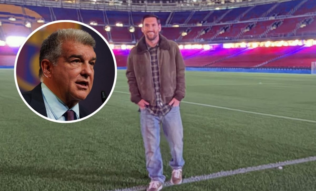 Joan Laporta propone estatua de Lionel Messi en el Spotify Camp Nou