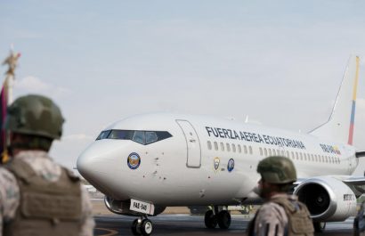La FAE suma un Boeing 737-500 a su flota aérea para reforzar las operaciones militares en Ecuador. (Ministerio de Gobierno)