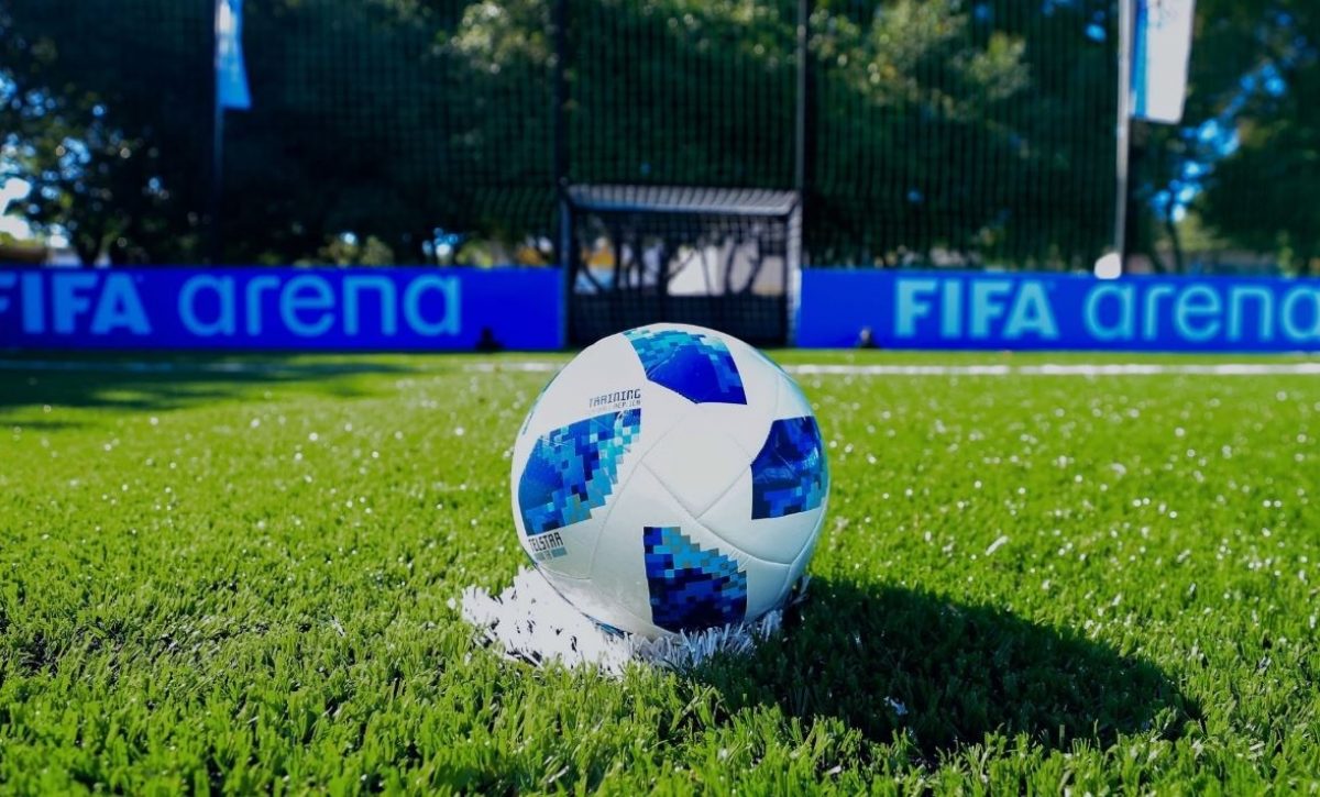 Vista de un campo de fútbol del proyecto FIFA Arena.