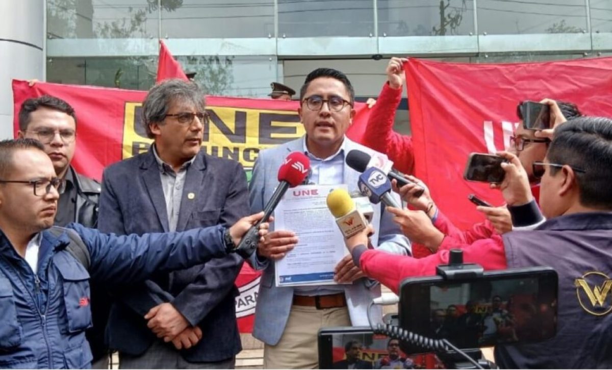 La UNE reacciona ante los recientes anuncios del Gobierno sobre las medidas para combatir la inseguridad en planteles educativos. FOTO: UNE.