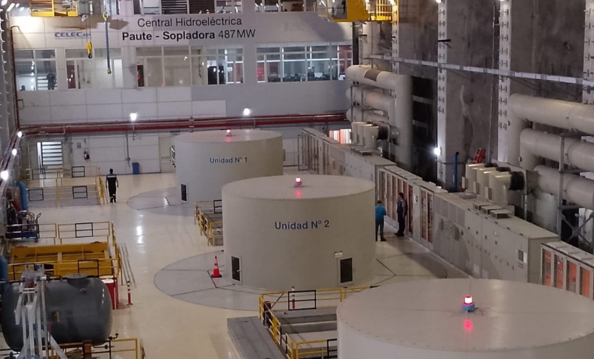 La unidad 1 de la central hidroeléctrica Sopladora retoma su operación comercial luego de proceso de mantenimiento. (Celec)