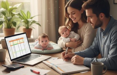 Los nuevos padres deben hacer una planificación para hacer un presupuesto antes de la llegada de un bebé. FOTO: Gemini (Inteligencia Artificial).