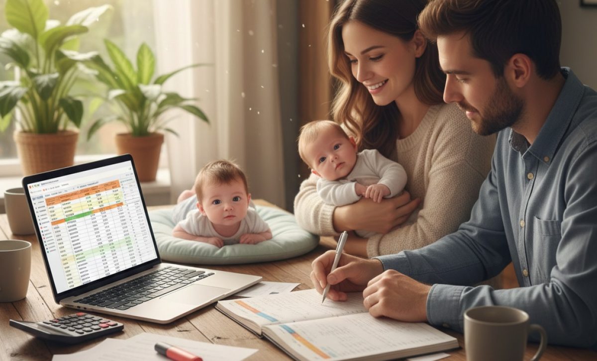 Los nuevos padres deben hacer una planificación para hacer un presupuesto antes de la llegada de un bebé. FOTO: Gemini (Inteligencia Artificial).