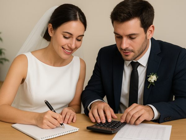 Los recién casados suelen enfrentar metas financieras como adquirir una vivienda, planificar hijos o destinar fondos para educación. FOTO: Inteligencia Artificial (ChatGPT).