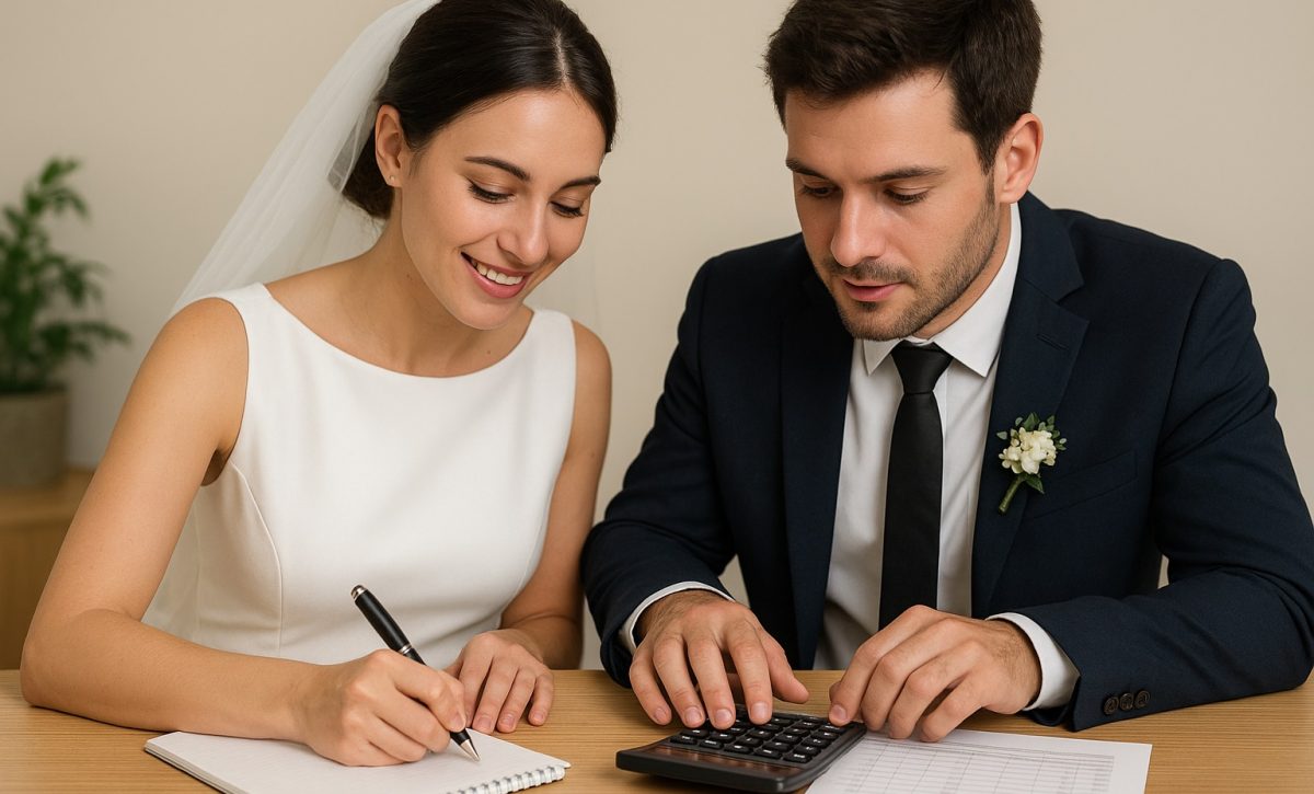 Los recién casados suelen enfrentar metas financieras como adquirir una vivienda, planificar hijos o destinar fondos para educación. FOTO: Inteligencia Artificial (ChatGPT).