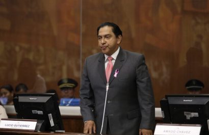 Lucio Gutiérrez se desempeñó como asambleísta desde noviembre del 2023 a mayo del 2025. FOTO: @AsambleaEcuador.