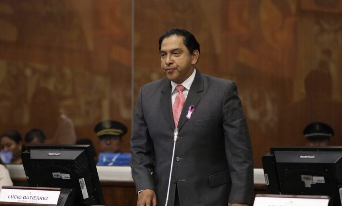 Lucio Gutiérrez se desempeñó como asambleísta desde noviembre del 2023 a mayo del 2025. FOTO: @AsambleaEcuador.