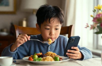 Ver a un niño con el celular mientras come se ha vuelto habitual.