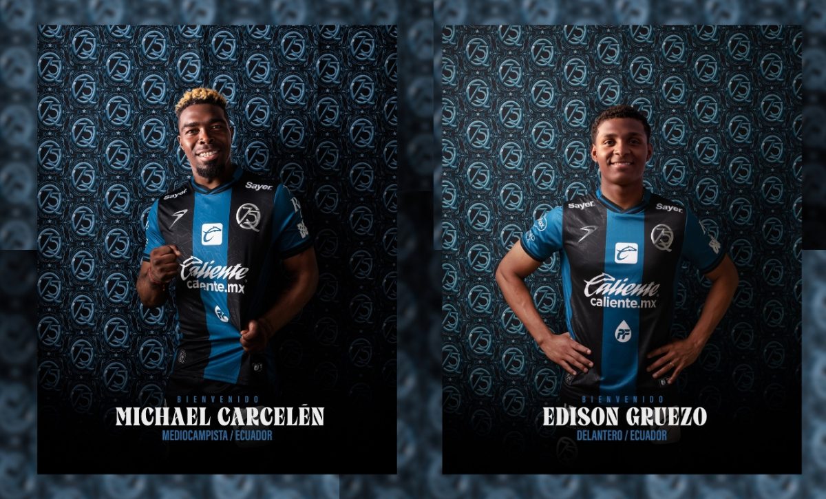 Michael Carcelén y Edison Gruezo refuerzan a los 'Gallos Blancos' del Querétaro en la Liga MX