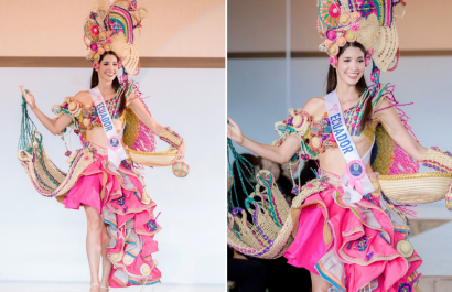 Miss International 2025: La ecuatoriana Eunice Rivadeneira lució un traje nacional inspirado en Manabí