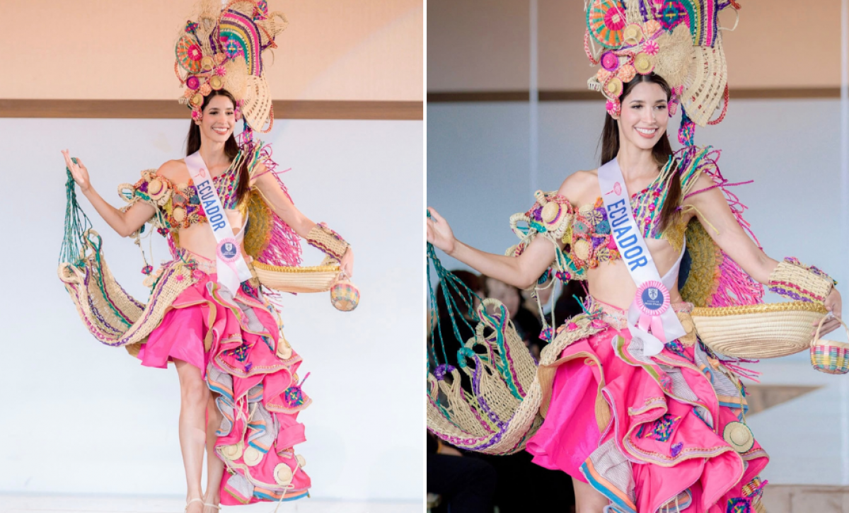 Miss International 2025: La ecuatoriana Eunice Rivadeneira lució un traje nacional inspirado en Manabí