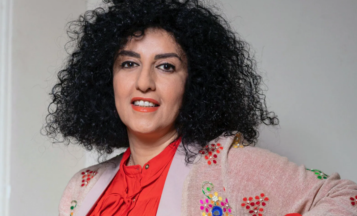 La activista iraní Narges Mohammadi, premio Nobel de la Paz 2023.