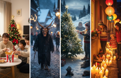 Las tradiciones navideñas cambian entre países.