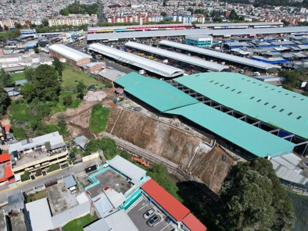 Nuevo muro de contención refuerza seguridad en Mercado Mayorista de Quito
