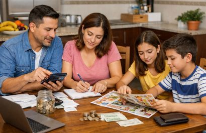 Organizar compras mensuales permite optimizar el presupuesto familiar. FOTO: Inteligencia Artificial.