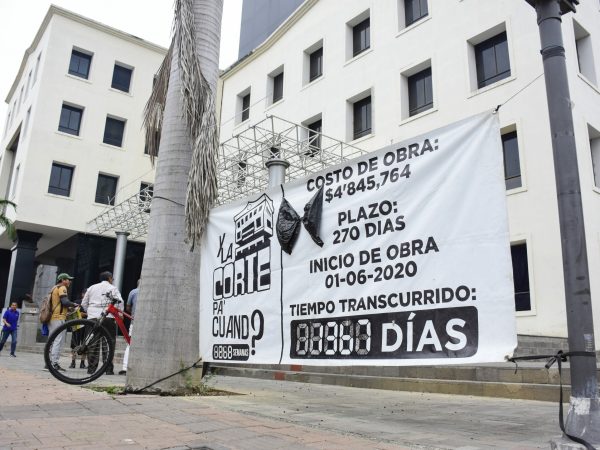 La remodelación del Palacio de Justicia de Portoviejo inició en junio de 2020.