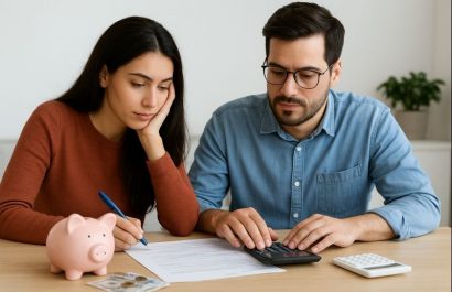Parejas jóvenes fortalecen su estabilidad con un plan financiero para el primer año de matrimonio. FOTO: Inteligencia Artificial (ChatGPT).
