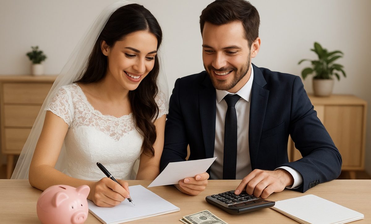 Planificar las finanzas desde los primeros meses de matrimonio permite a las parejas evitar deudas. FOTO: Inteligencia Artificial (ChatGPT).