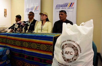 La canasta de la agricultura familiar campesina fue presentada por funcionarios del MAGP, Agrocalidad y otras instituciones.