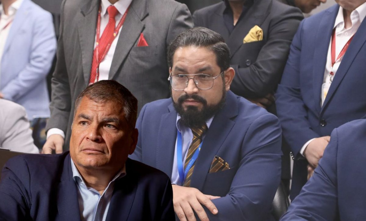 Rafael Correa, expresidente de Ecuador, arremete en contra de Sergio Peña, asambleísta expulsado de RC. (Asamblea Nacional).