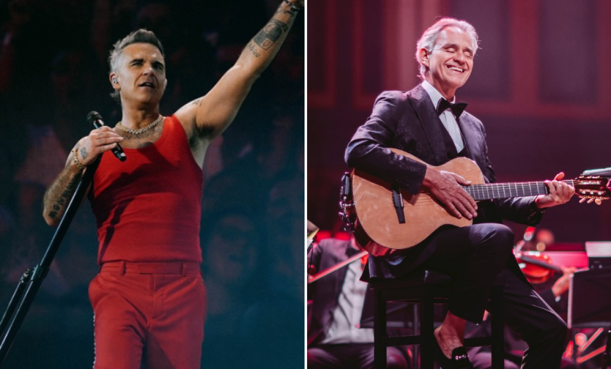 Robbie Williams y Andrea Bocelli.