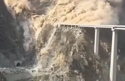 Un tramo del puente Hongqi, de 758 metros de longitud e inaugurado a principios de 2025, colapsó parcialmente este martes 11 de noviembre