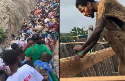 Un video viral muestra escenas de multitudes, incluyendo familias con niños y ancianos por el anuncio del profeta Ebo Noah.