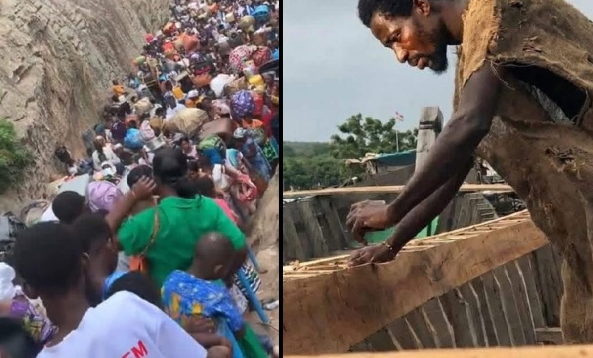 Un video viral muestra escenas de multitudes, incluyendo familias con niños y ancianos por el anuncio del profeta Ebo Noah.