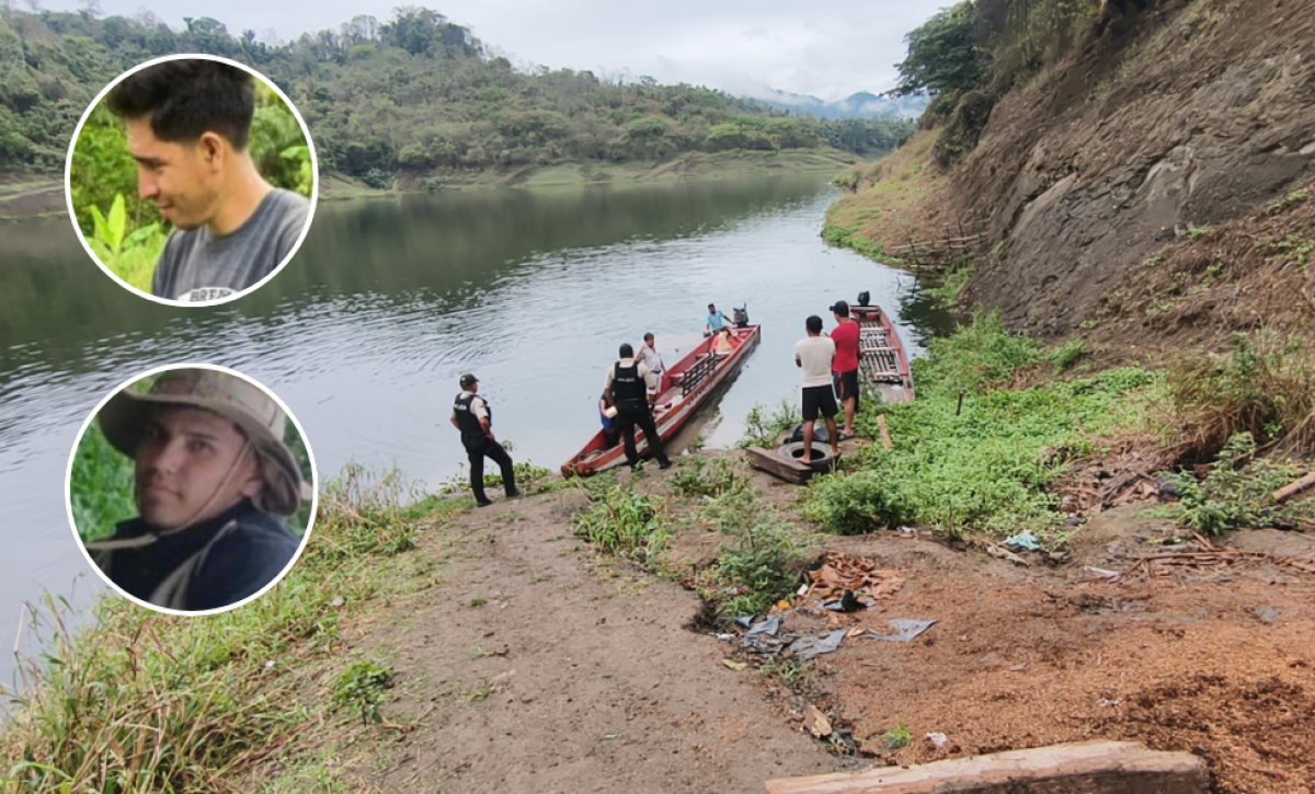 Rescatistas del Cuerpo de Bomberos y del GOE siguen en la búsqueda de los jóvenes.