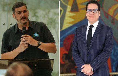 Aquiles Alvarez, alcalde de Guayaquil y José Julio Neira, actual secretario general de Integridad Pública y director del Sercop. FOTO: Composión.