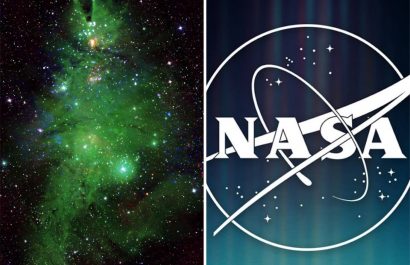 Un árbol de Navidad aparece en el espacio: la imagen científica que difundió la NASA.