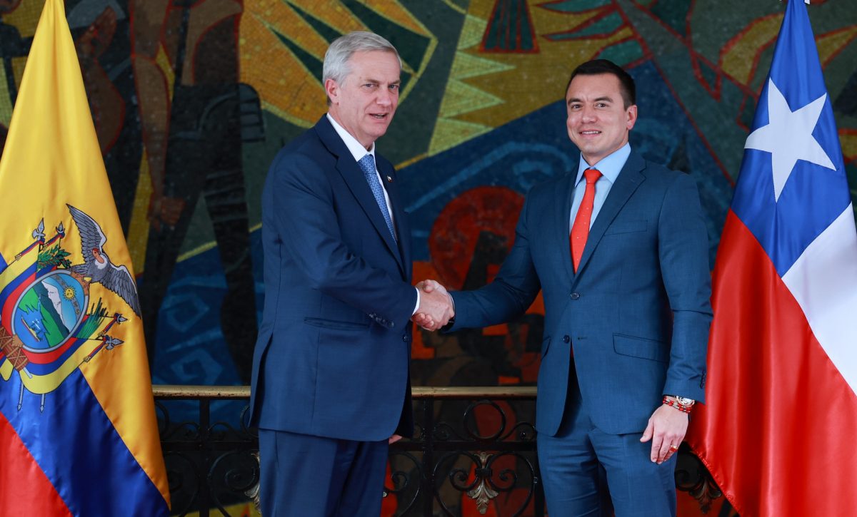 Daniel Noboa y José Antonio Kast acuerdan frente regional y reactivan relación Ecuador Chile.