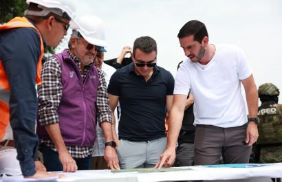 Daniel Noboa supervisa obras del corredor E25 en Los Ríos.